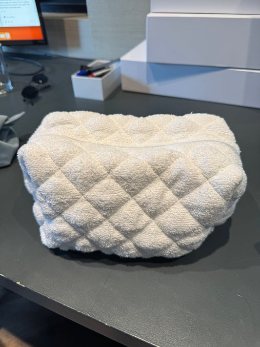 White Towelling Pochette