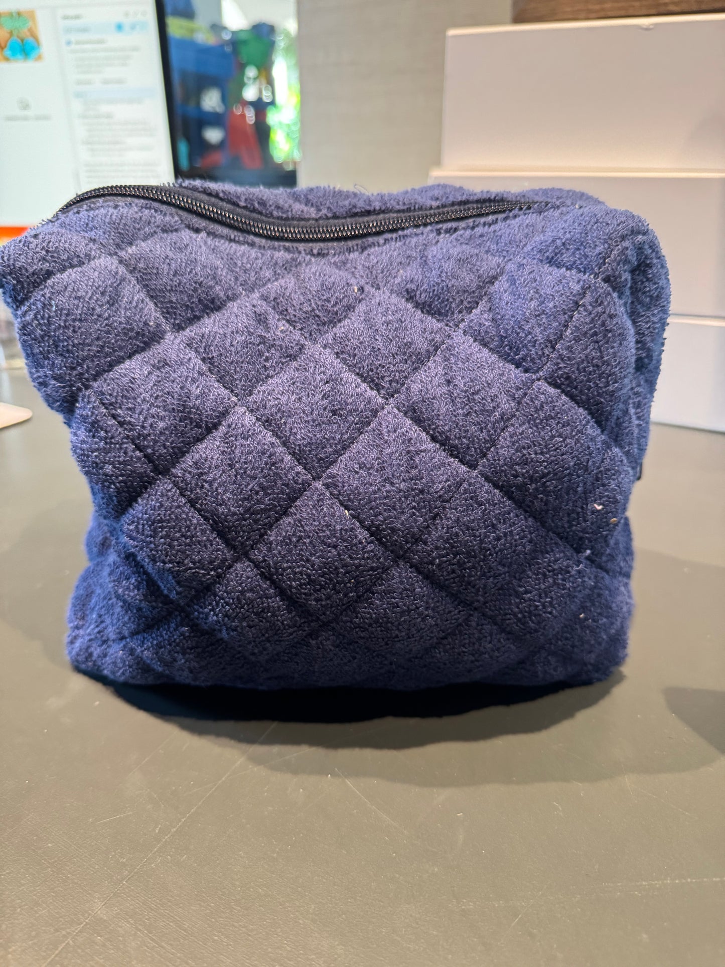 Navy Towelling Pochette